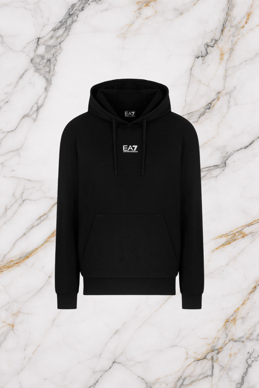 Felpa EA7 Emporio Armani con Cappuccio - Nera