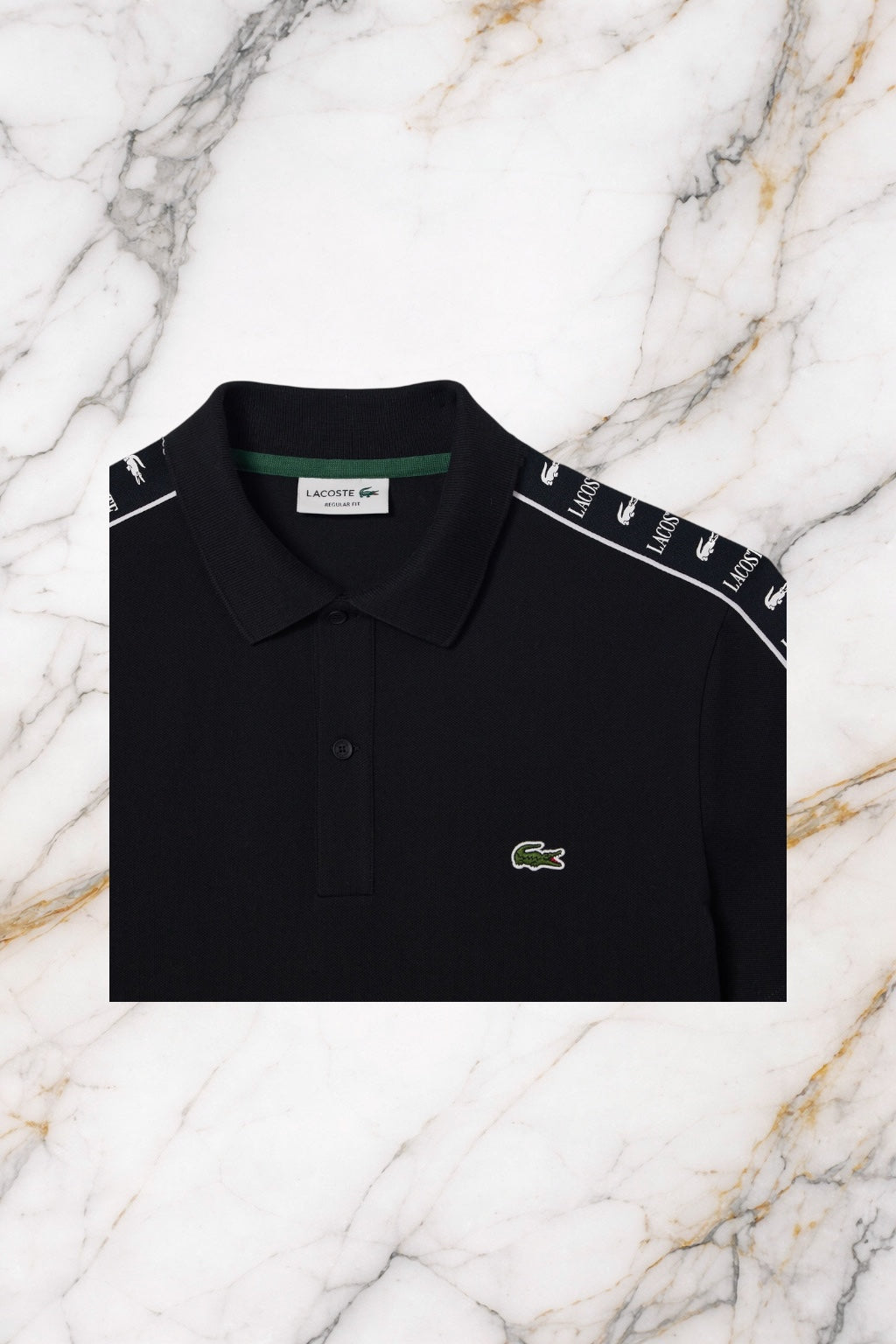 LACOSTE Polo Shirt Pique Polo Black