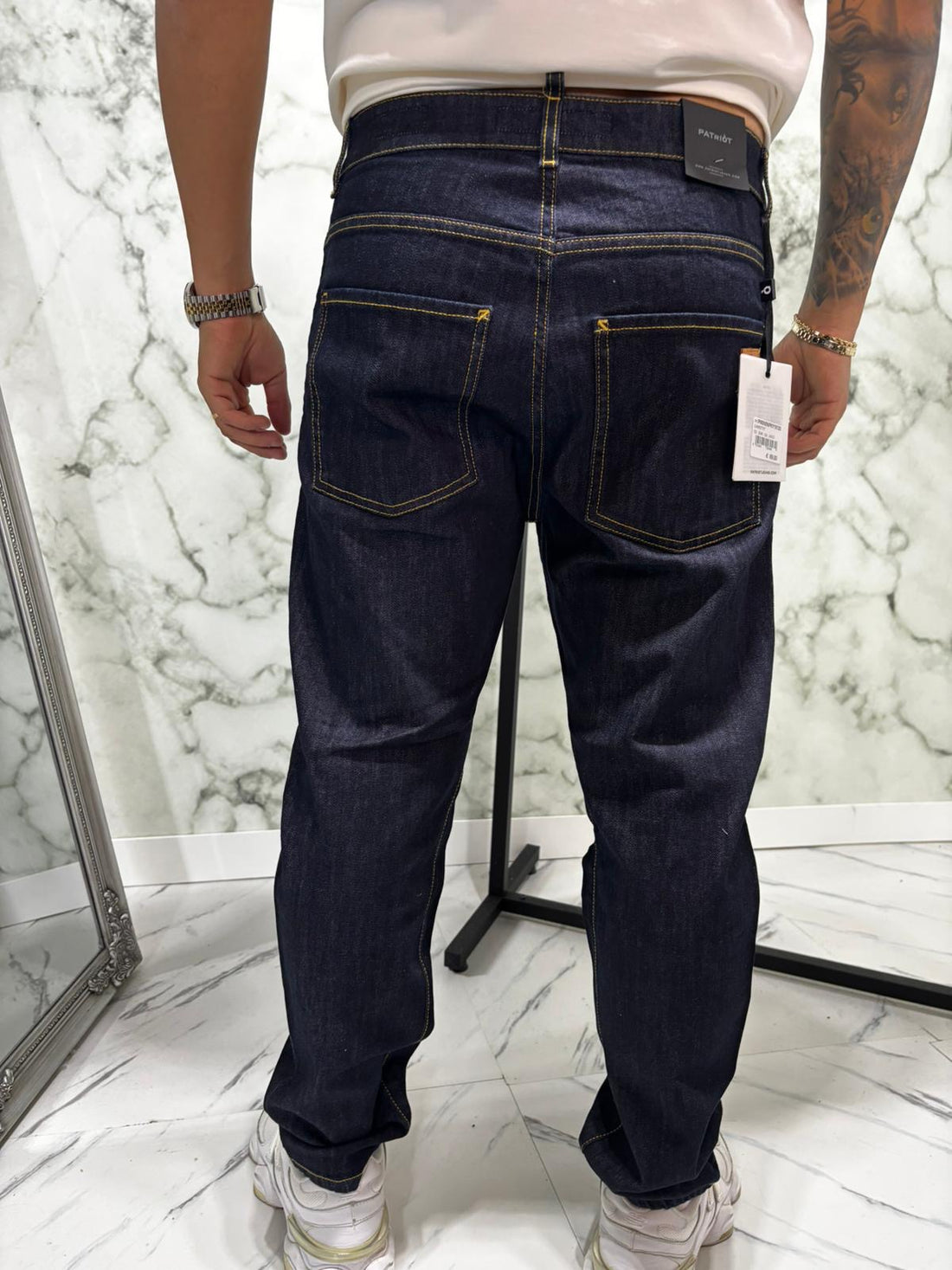 Jeans Patriot Denim Blu Scuro– Carrot Fit