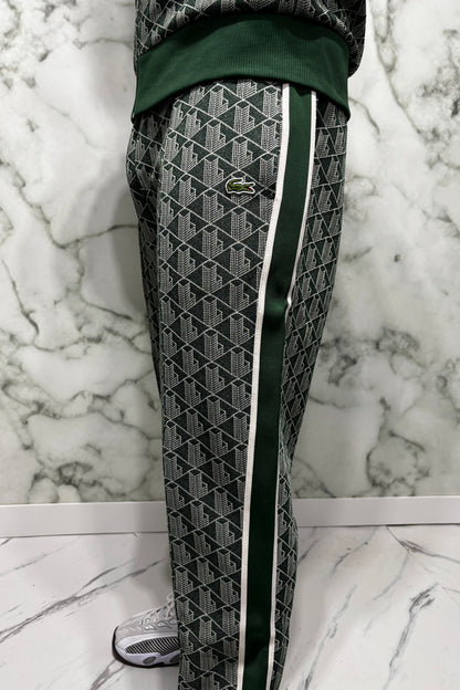 LACOSTE Tuta Monogram Con Zip Green