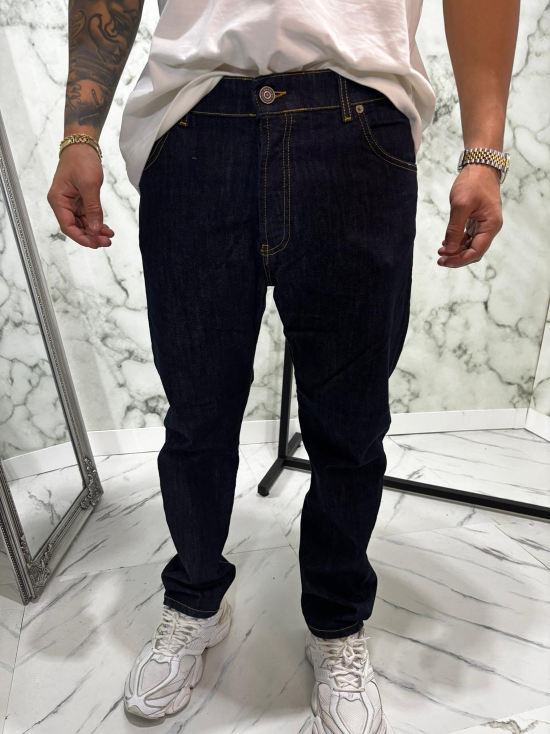 Jeans Patriot Denim Blu Scuro– Carrot Fit