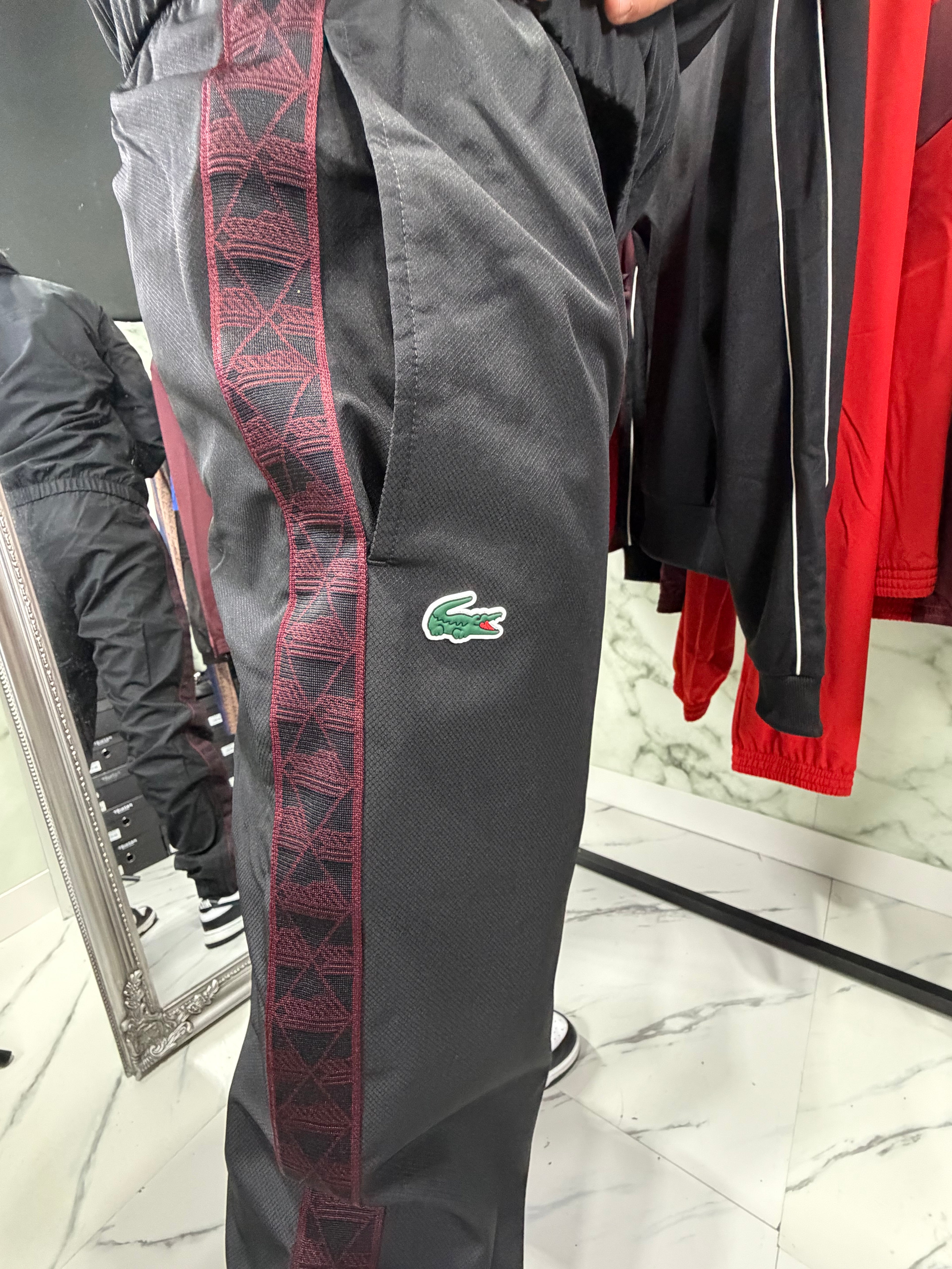 LACOSTE Tuta Monogram Black Burgundy  Luxury Edition