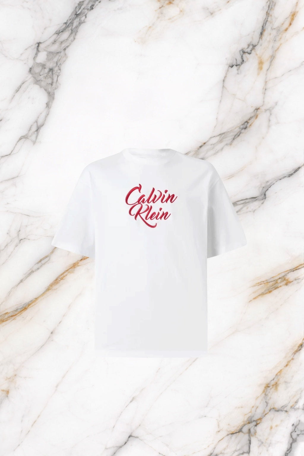T-Shirt Calvin Klein Cursive Graphic Unisex White