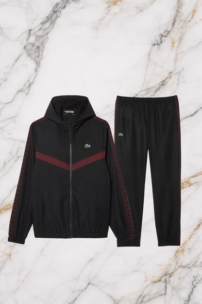 LACOSTE Tuta Monogram Black Burgundy  Luxury Edition