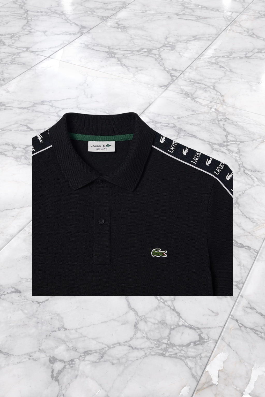 LACOSTE Polo Shirt Pique Polo Black