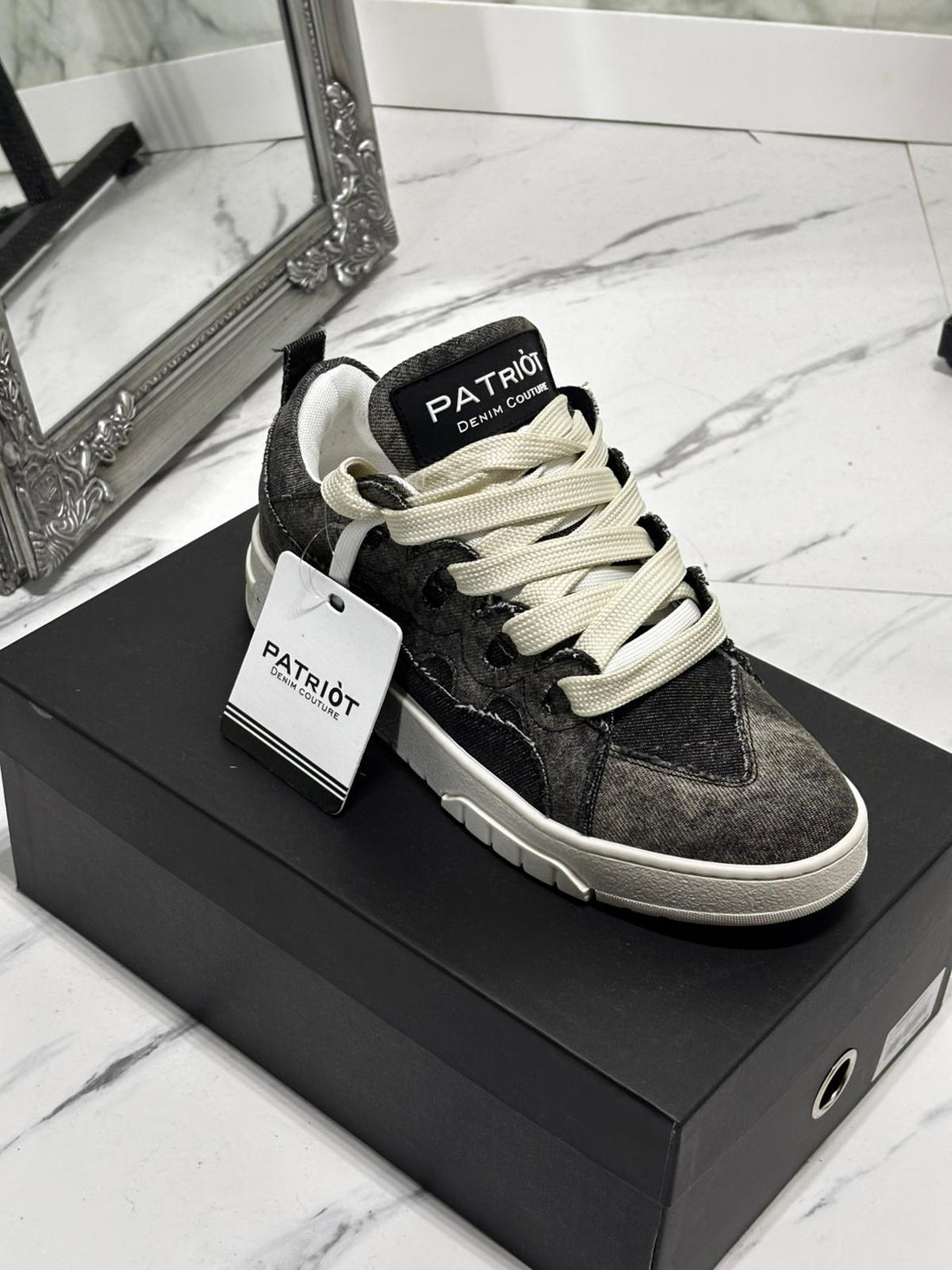 Sneaker Patriot Denim  - White Crest