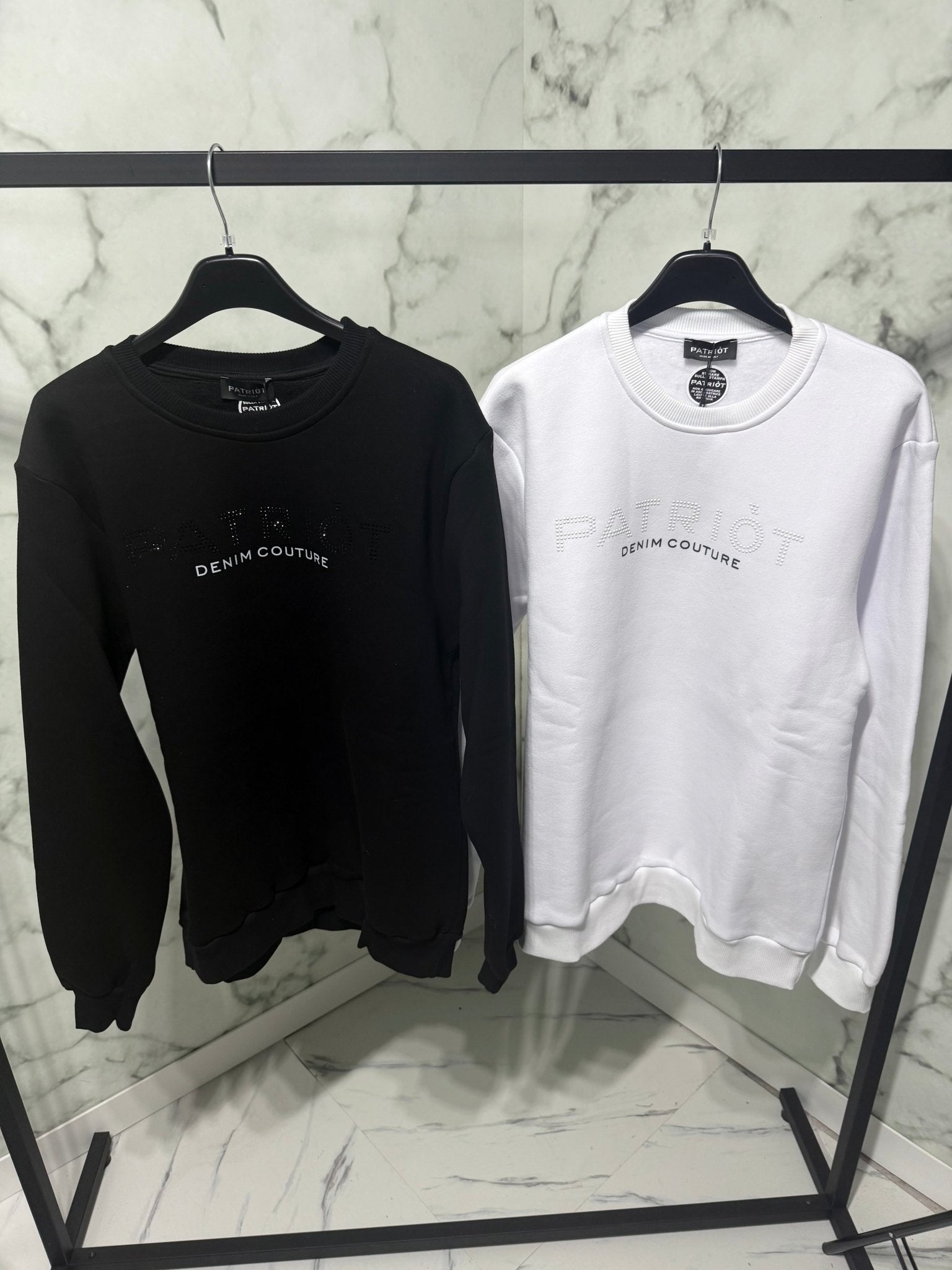 Felpa Patriot Girocollo Strass - G4 Maison