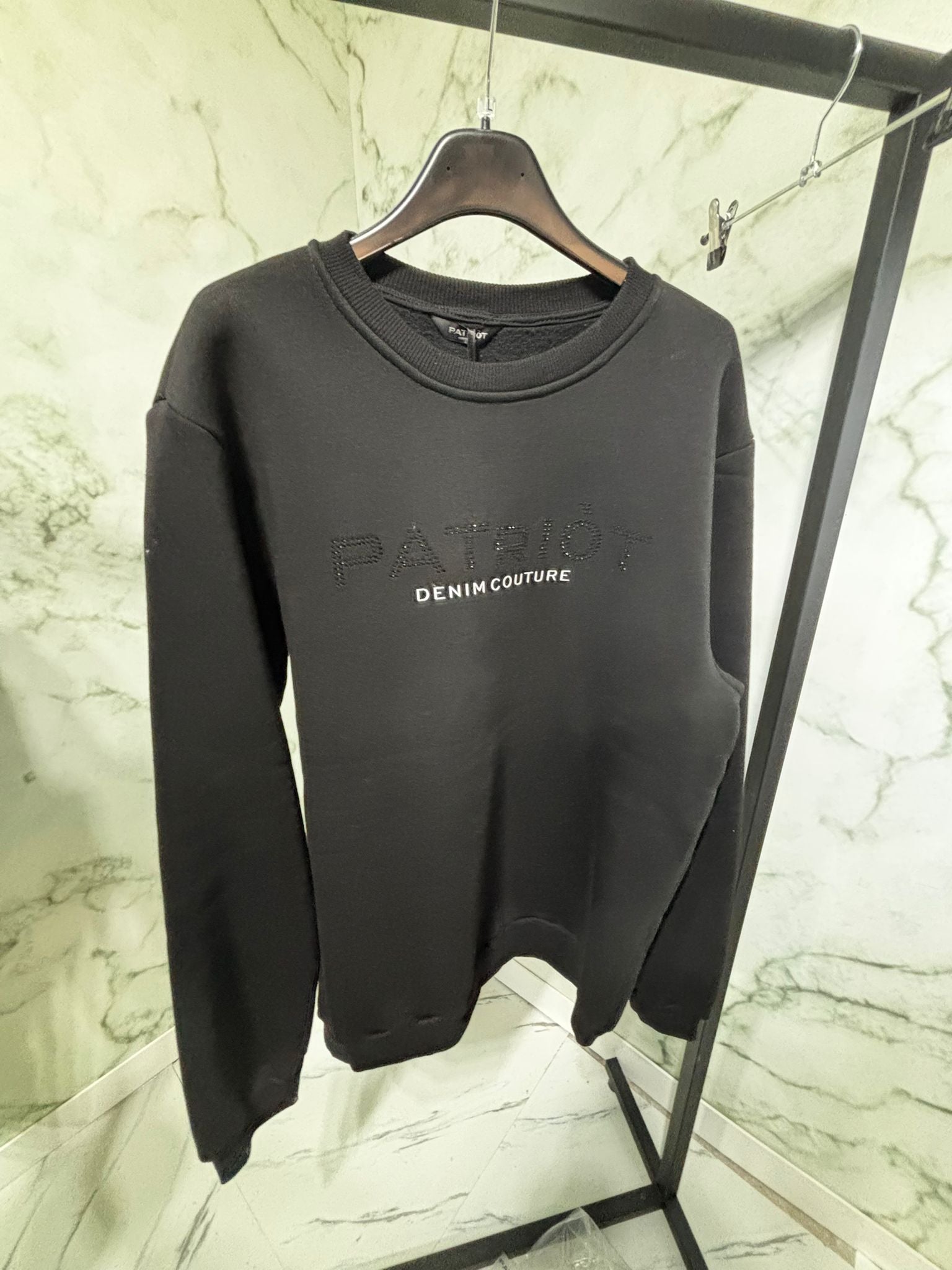 Felpa Patriot Girocollo Strass - G4 Maison