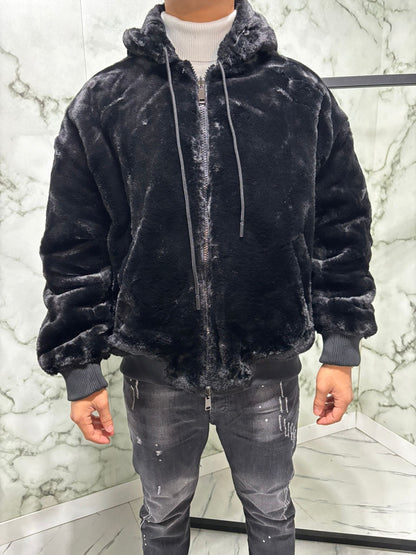 Pelliccia Reversibile Nera - G4 Maison