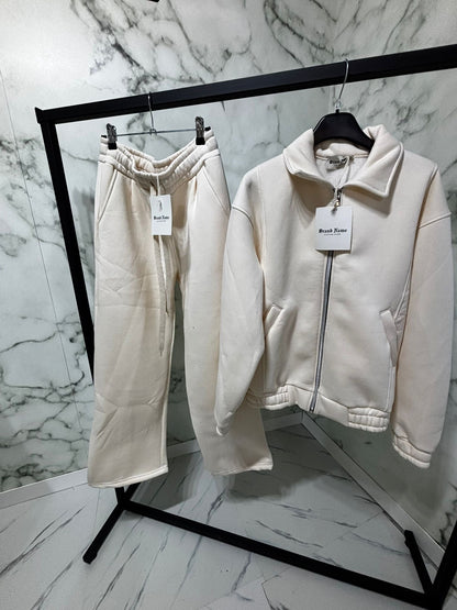 Tuta Zip Crema Oversize - Unisex - G4 Maison